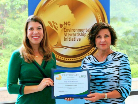Culp Home Fashions recognized as an Environmental Partner by NC Department of Environmental Quality